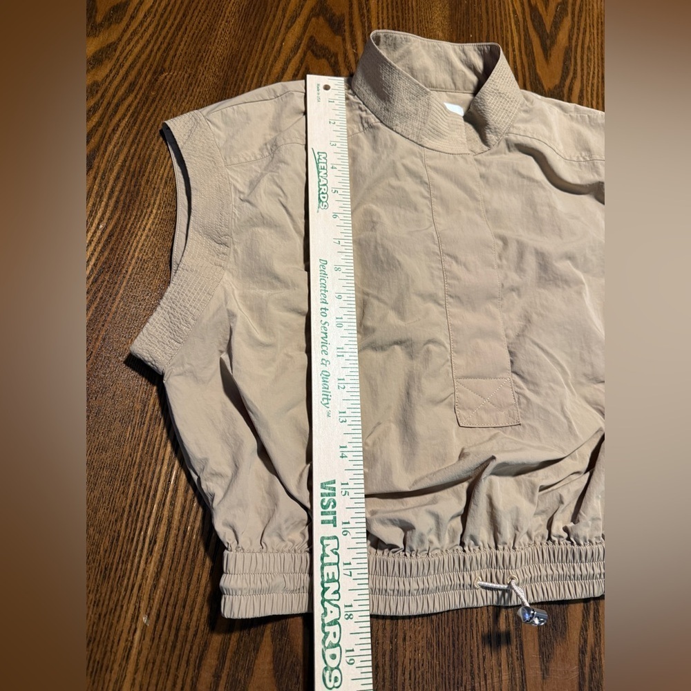 By‎ Anthropologie Women's Short-Sleeve Drawstring Popover Top women’s S beige - Picture 13 of 16